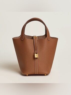 HERMES Picotin 18 Gold Brown NEW